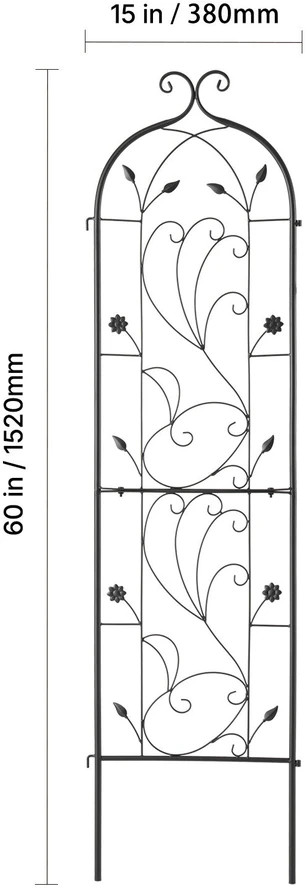 VEVOR Metalinis sodo parametras vijokliniams augalams 152 x 38 cm