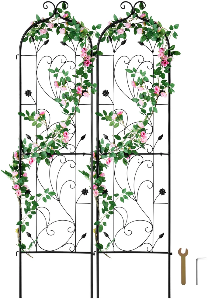 VEVOR Metalinės daržo grotelės augalams palaikyti 60x15 cm