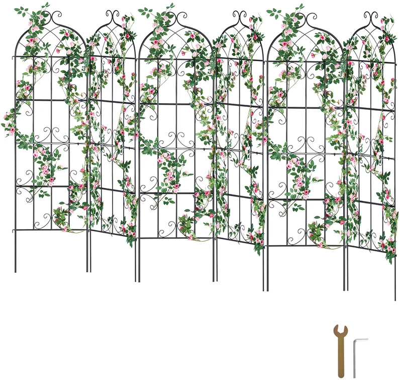 VEVOR Metalinis sodo grotelės vijokliniams augalams 180x51 cm
