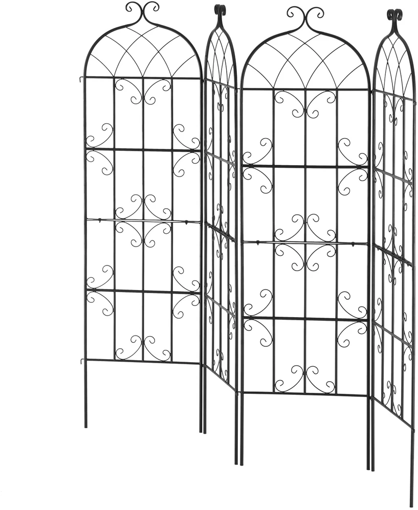 VEVOR 4 dalių metalinis sodo groteles 180x51 cm