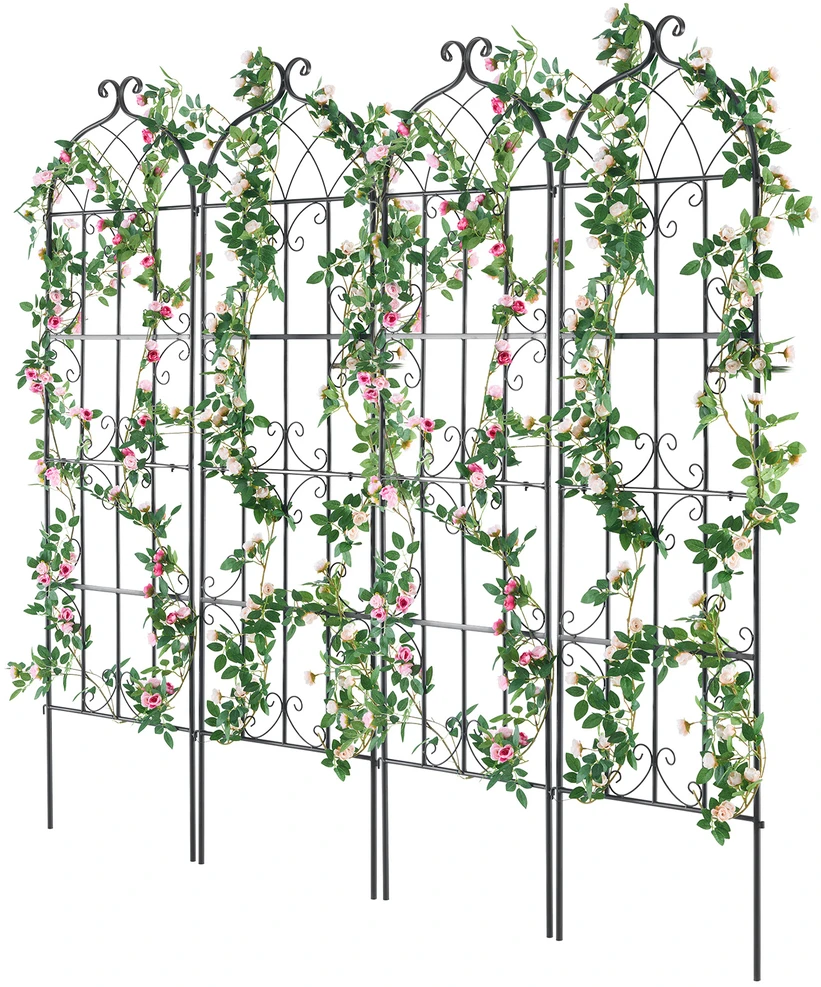VEVOR 4 dalių metalinis sodo groteles 180x51 cm