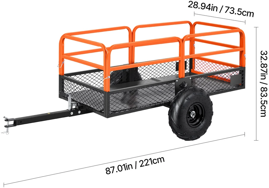 VEVOR Puspriekabė su loveliu 725 kg 22 kv. ft. vilkti