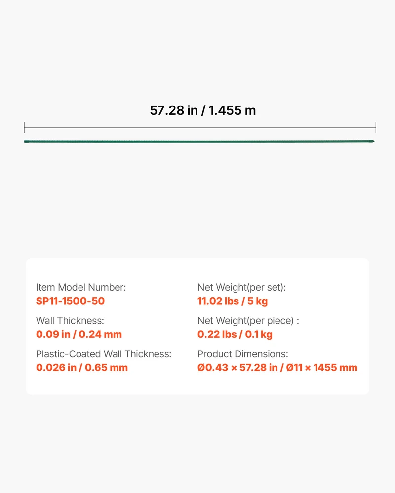 VEVOR Sodo kuolai su augalų atramomis 50 vnt.