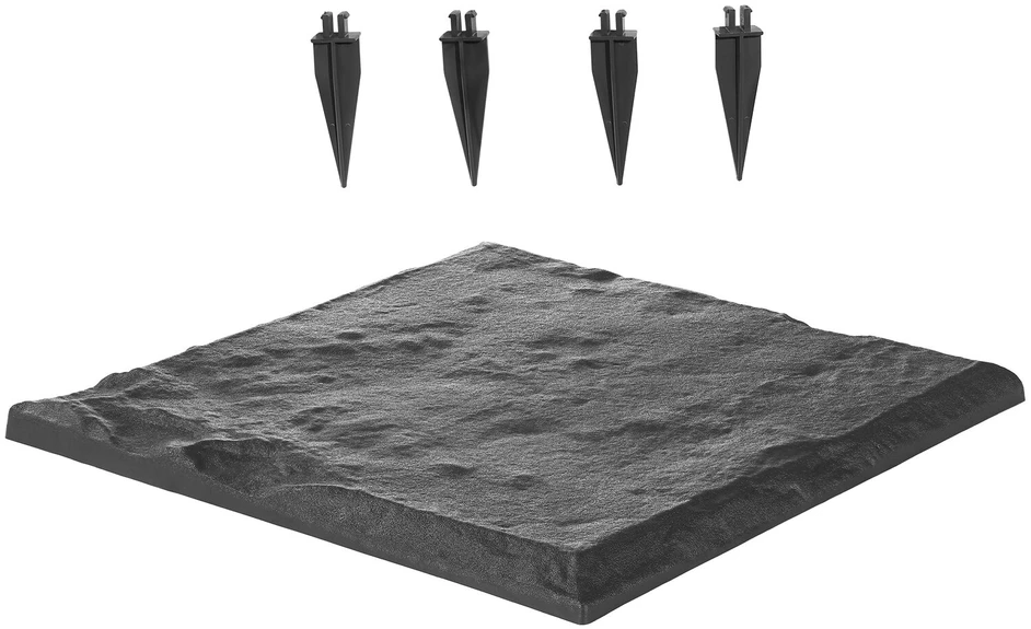 VEVOR Dekoratyvinės sodo plytelės 4vnt 40x40 cm pilkos