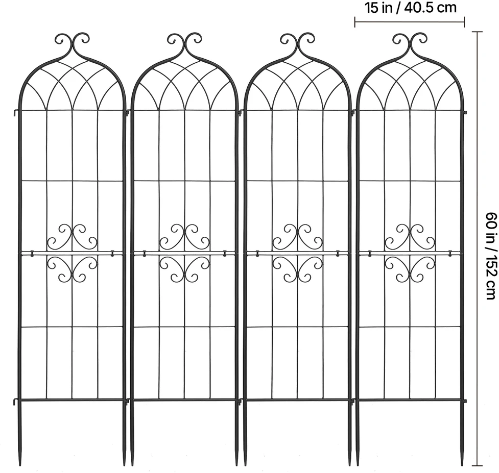 VEVOR Sodo vijoklis, 152 x 40.5 cm, 4 vnt.