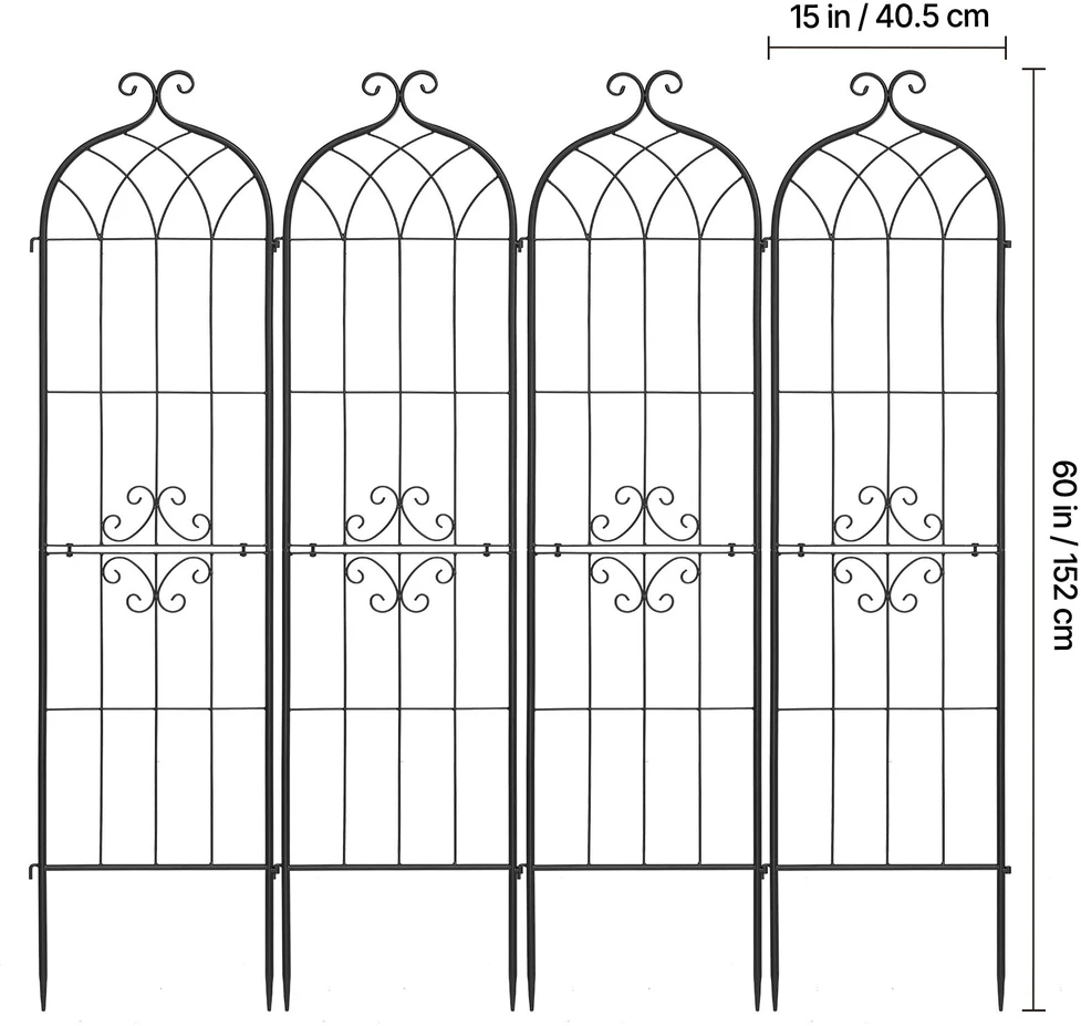 VEVOR Sodo vijoklis, 152 x 40.5 cm, 4 vnt.