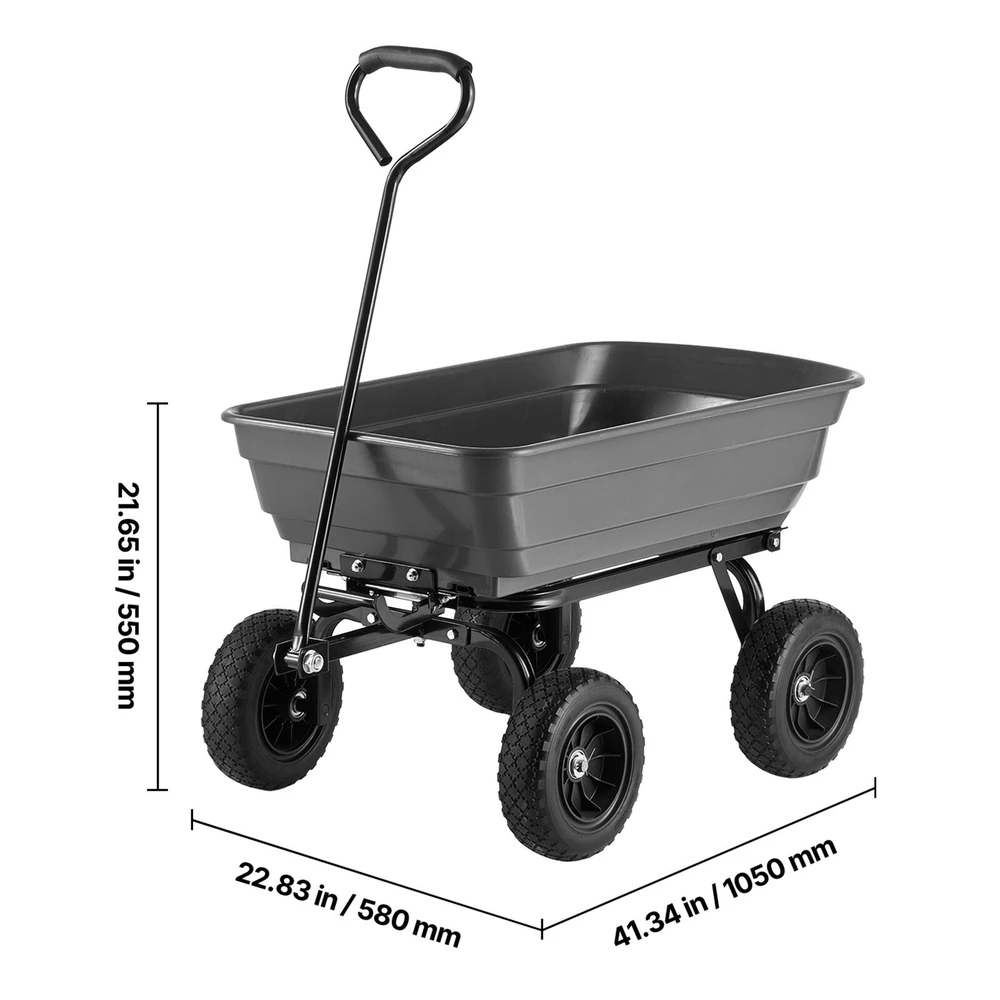 VEVOR Sodo vėžimėlis su išvertimo mechanizmu