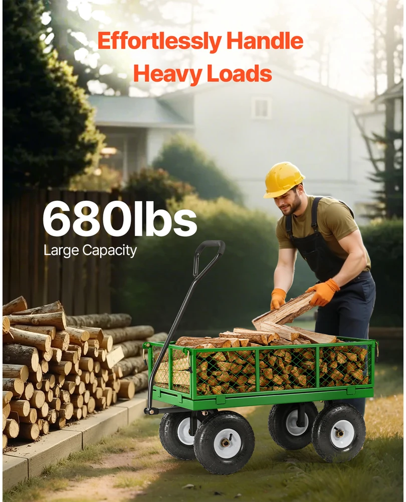 VEVOR Plieninė sodo vėžimėlis 308 kg
