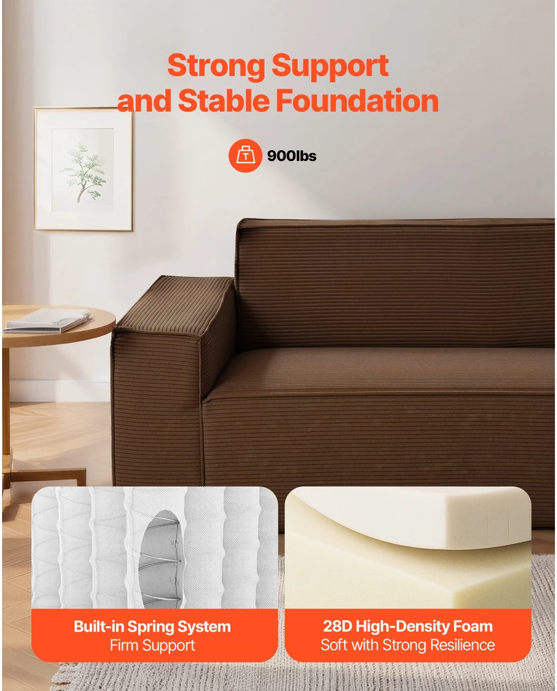 VEVOR 2110 mm moderni sofa be surinkimo