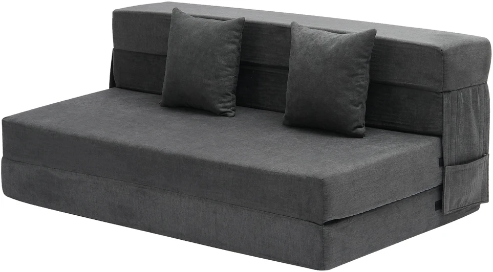 VEVOR Sulankstoma sofa-lova 3-in-1 su pagalvėmis pilka