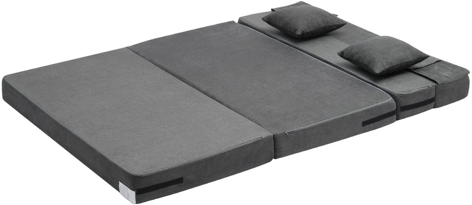 VEVOR Sulankstoma sofa-lova 3-in-1 su pagalvėmis pilka