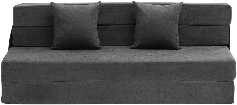 VEVOR Sulankstoma sofa-lova 3-in-1 su pagalvėmis pilka