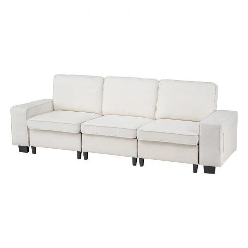 VEVOR Baltas sofa su vieta daiktams apačioje