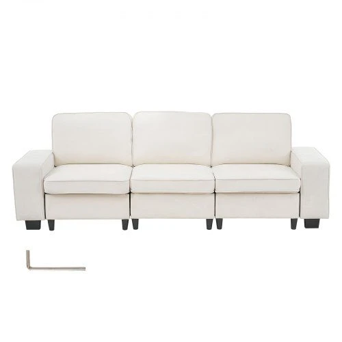 VEVOR Baltas sofa su vieta daiktams apačioje