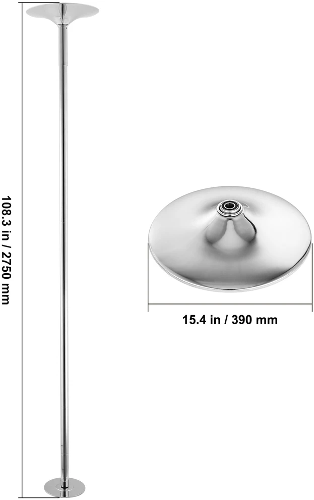 VEVOR Reguliuojamas 45mm šokių stulpas