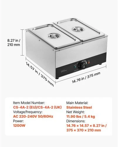 Kavos aparatas Šokolado lydymo aparatas VEVOR CS-4A-2, 1200 W