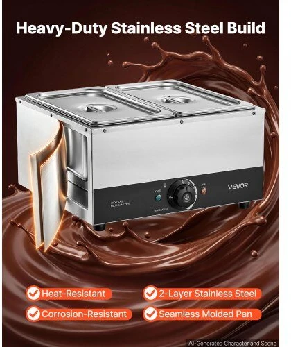 Kavos aparatas Šokolado lydymo aparatas VEVOR CS-4A-2, 1200 W