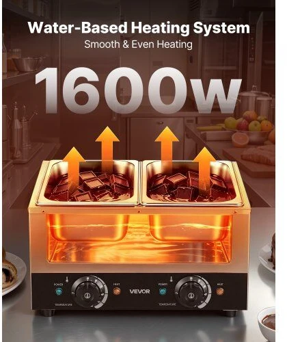 Kavos aparatas Šokolado lydymo aparatas VEVOR CS-2C, 1600 W
