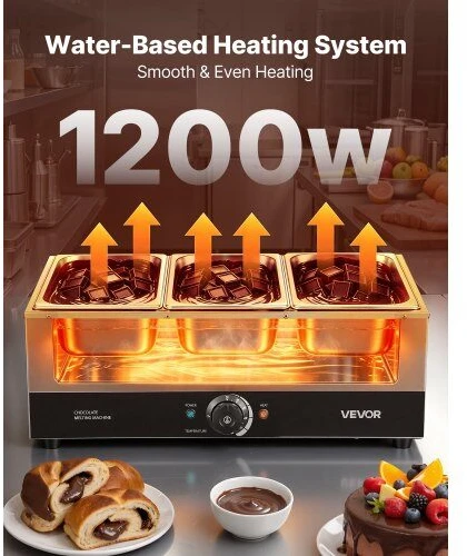 Kavos aparatas Šokolado lydymo aparatas VEVOR CS-6A-3, 1200 W