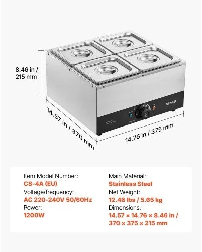 Kavos aparatas Šokolado lydymo aparatas VEVOR CS-4A, 1200 W