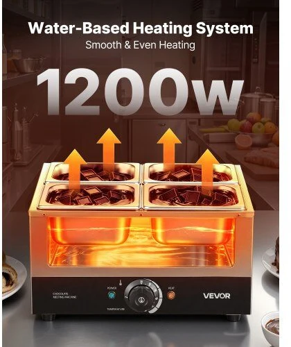 Kavos aparatas Šokolado lydymo aparatas VEVOR CS-4A, 1200 W