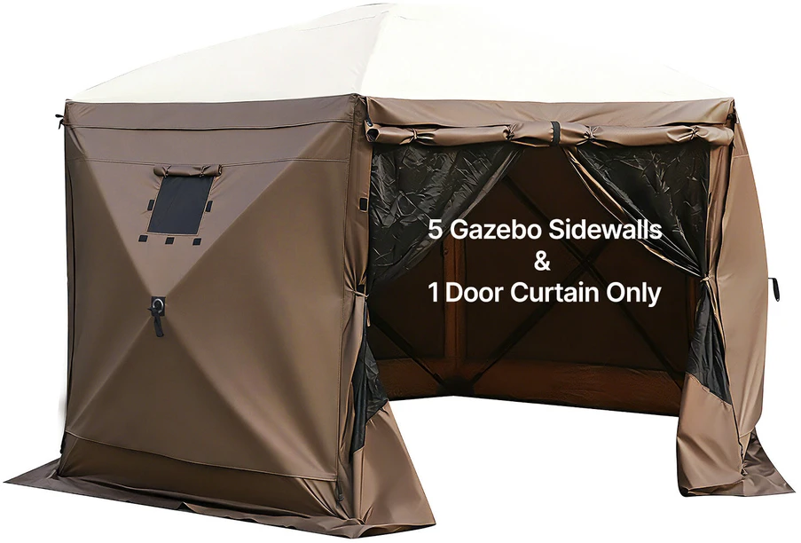 VEVOR Palapinės šoninių sienų rinkinys 1,73 x 1,48 m, 6 vnt. su durimis ir langais