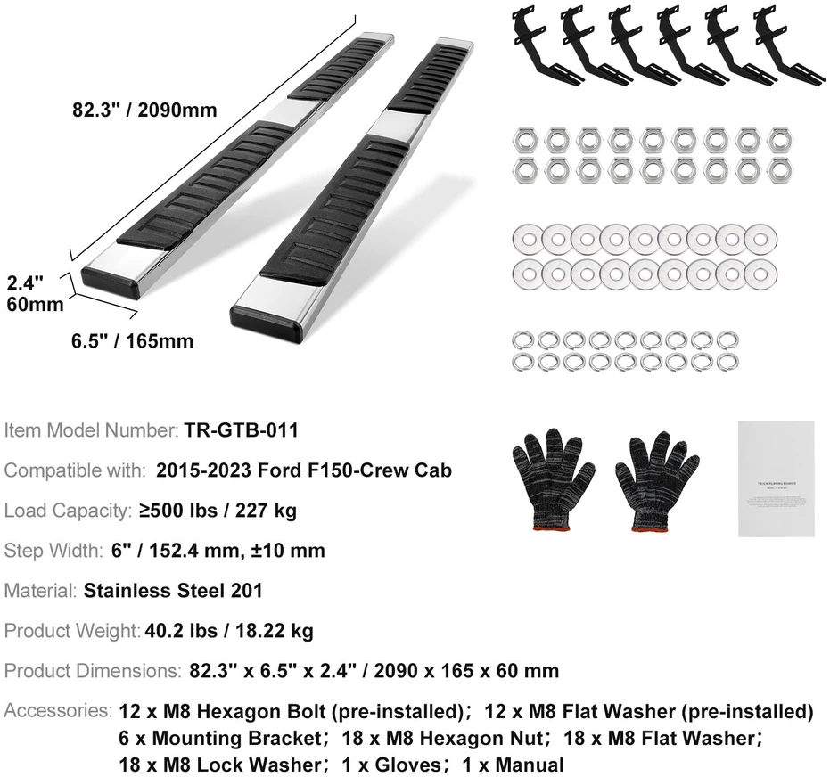 VEVOR Įlipimo platformos Ford F150, F250, F350