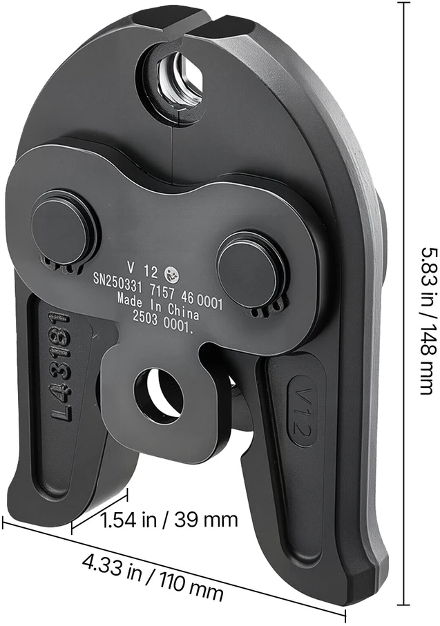 VEVOR 12 mm v12 spaudimo žandikaulis nerūdijančiam plienui