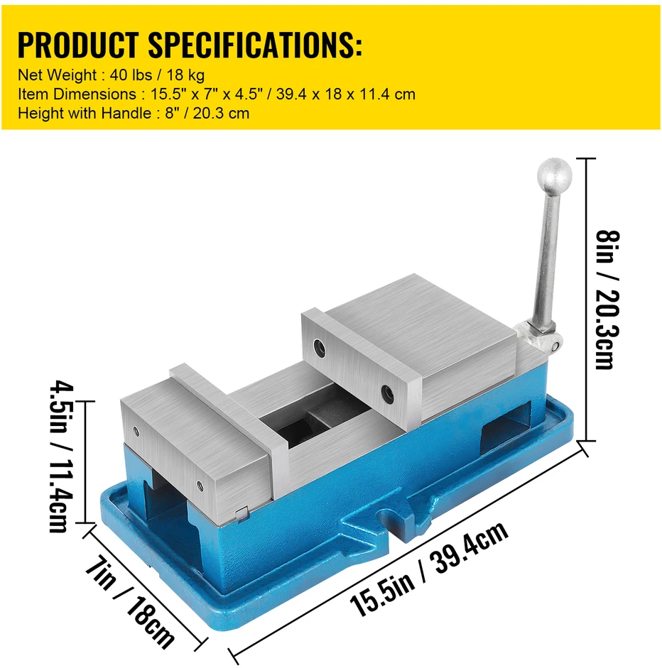 VEVOR 125 mm CNC presavimo suspaudimo spaustuvas