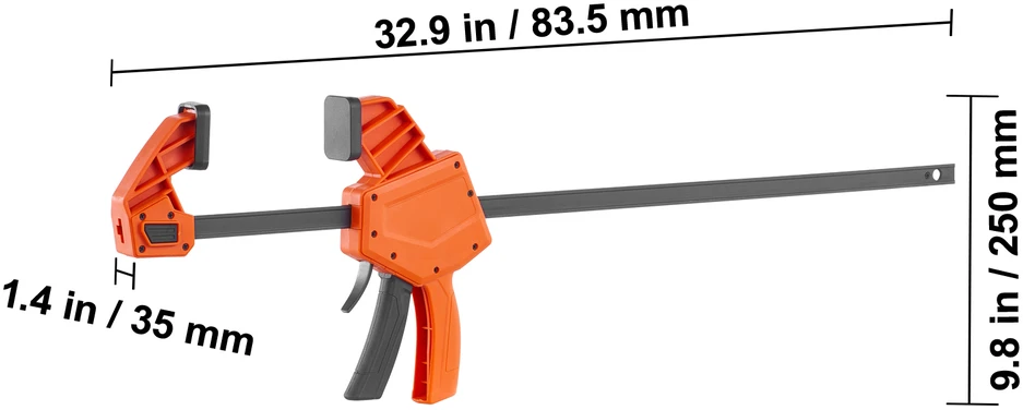VEVOR Mediniai spaustuvai, 2 vnt. 61 cm F spaustuvai