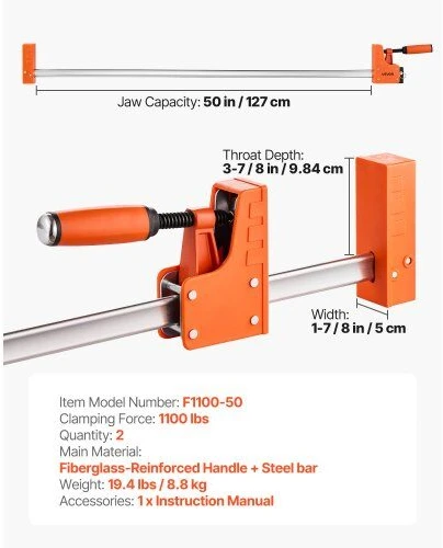 VEVOR 50 cm medienos spaustuvų rinkinys, 2 dalių
