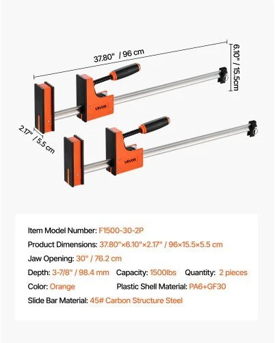 VEVOR Medžio apdirbimo spaustuvai 2 vnt., 76 cm rinkinys