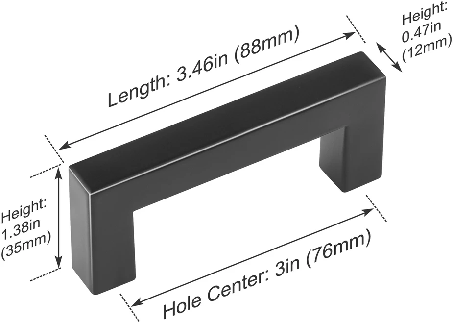 VEVOR 30 vnt. spintelės rankenėlės, 76 mm atstumu