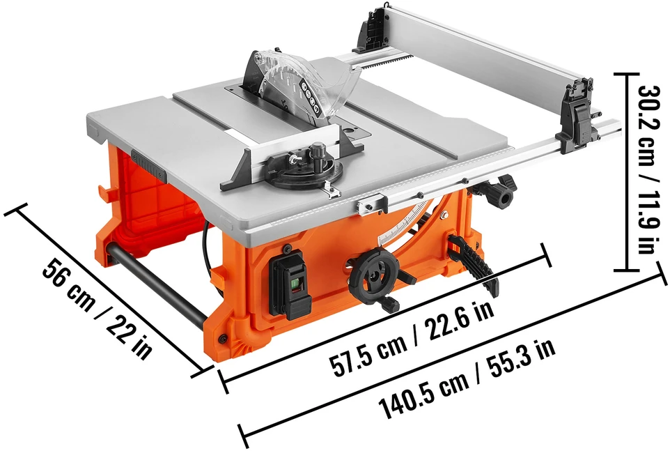 VEVOR 10" elektrinė staliaus pjūklų mašina