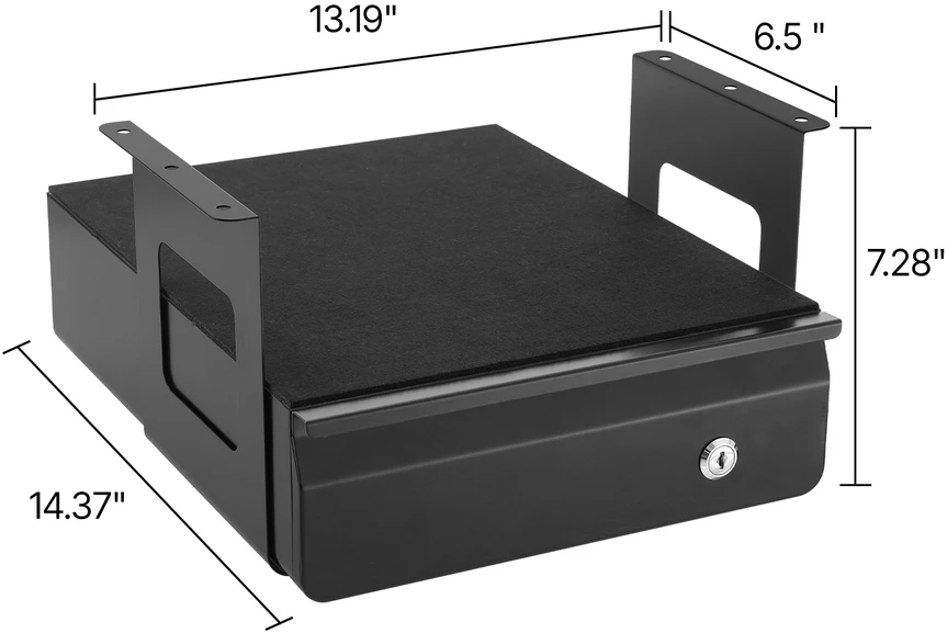 VEVOR 33 cm užrakinama stalčių sistema po stalu