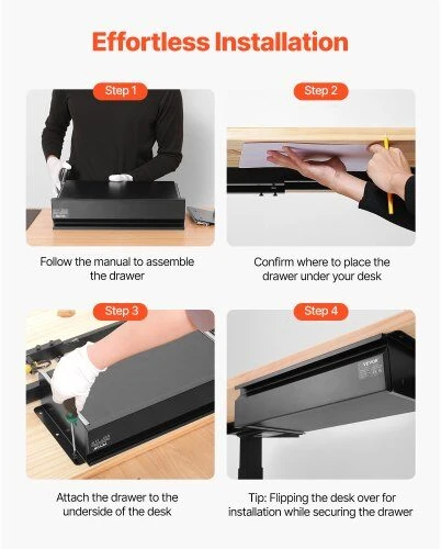 VEVOR 40 cm stalčiaus organizatorius po stalu