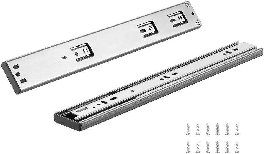 VEVOR 355 mm stalčių bėgeliai su švelniu uždarymu