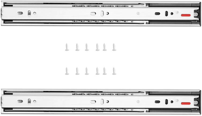 VEVOR 406.4 mm švelniai užsidarantys stalčiaus bėgeliai, 6 poros