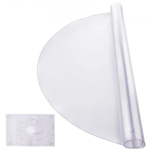 VEVOR Apvalus PVC stalo apsaugas 2.0 mm
