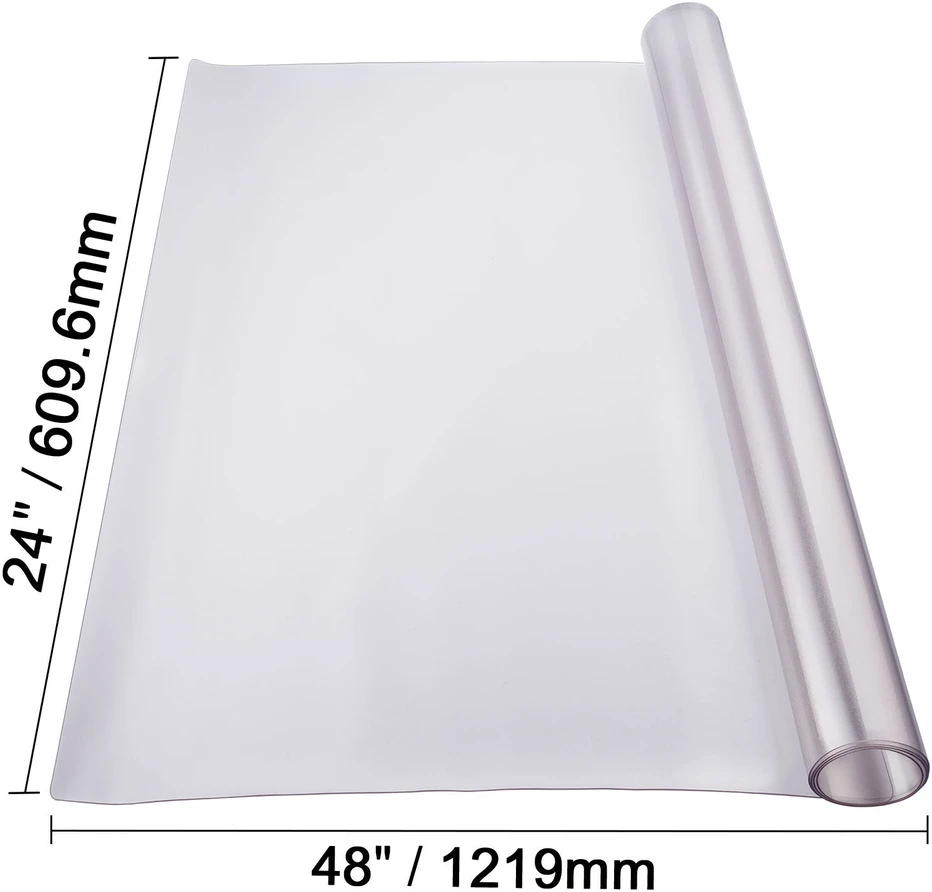 VEVOR Skaidri PVC stalo apsauga 60x120 cm