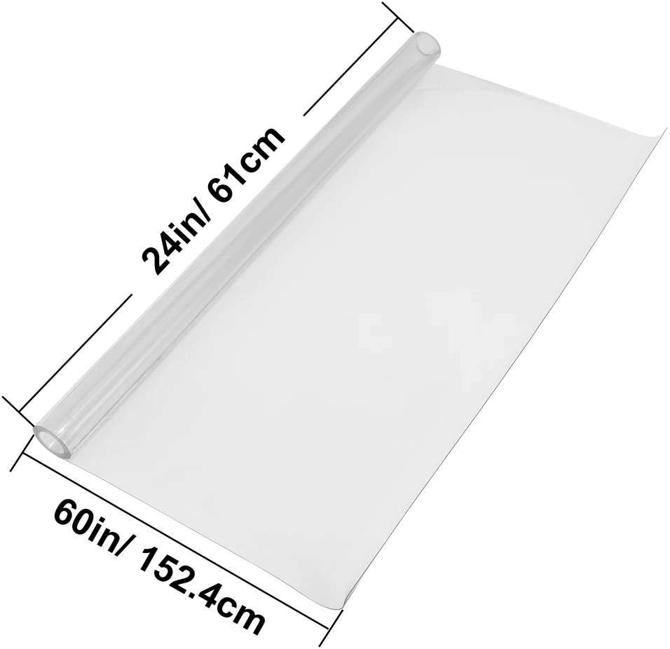 VEVOR Skaidrus plastikinis stalo užtiesalas 61 x 152.4 cm