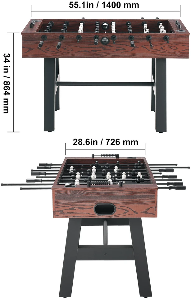 VEVOR Fusbolo stalas 140 cm su priedais