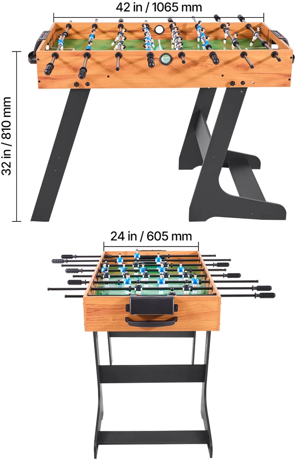 VEVOR 106 cm sulankstomas stalo futbolo stalas