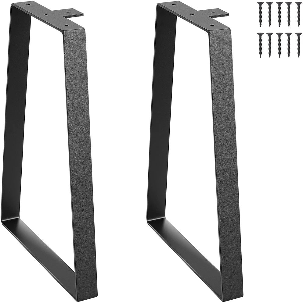 VEVOR Trapezoidinės plieninės stalo kojos 406 mm, 2 vnt.
