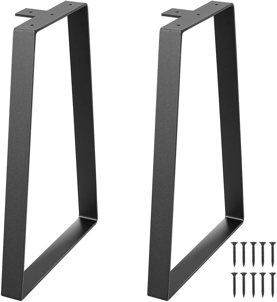 VEVOR Trapezoidinės plieninės stalo kojos 406 mm, 2 vnt.