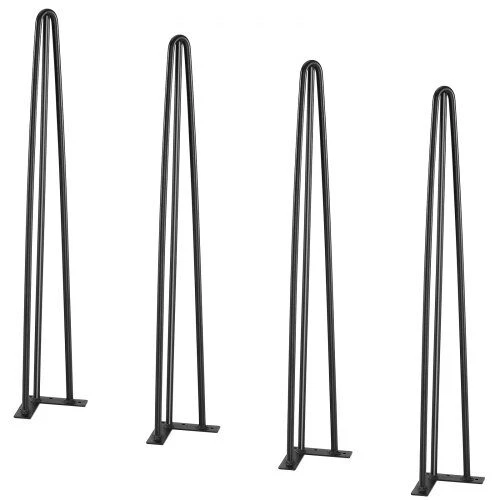 VEVOR Plieninės plaukų smeigtukų stalo kojos 71 cm, 4 vnt.