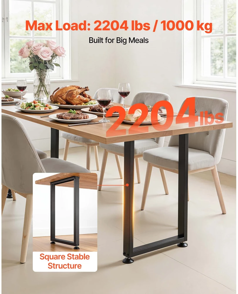 VEVOR Stalo kojos, 740 x 450 mm kvadratinės