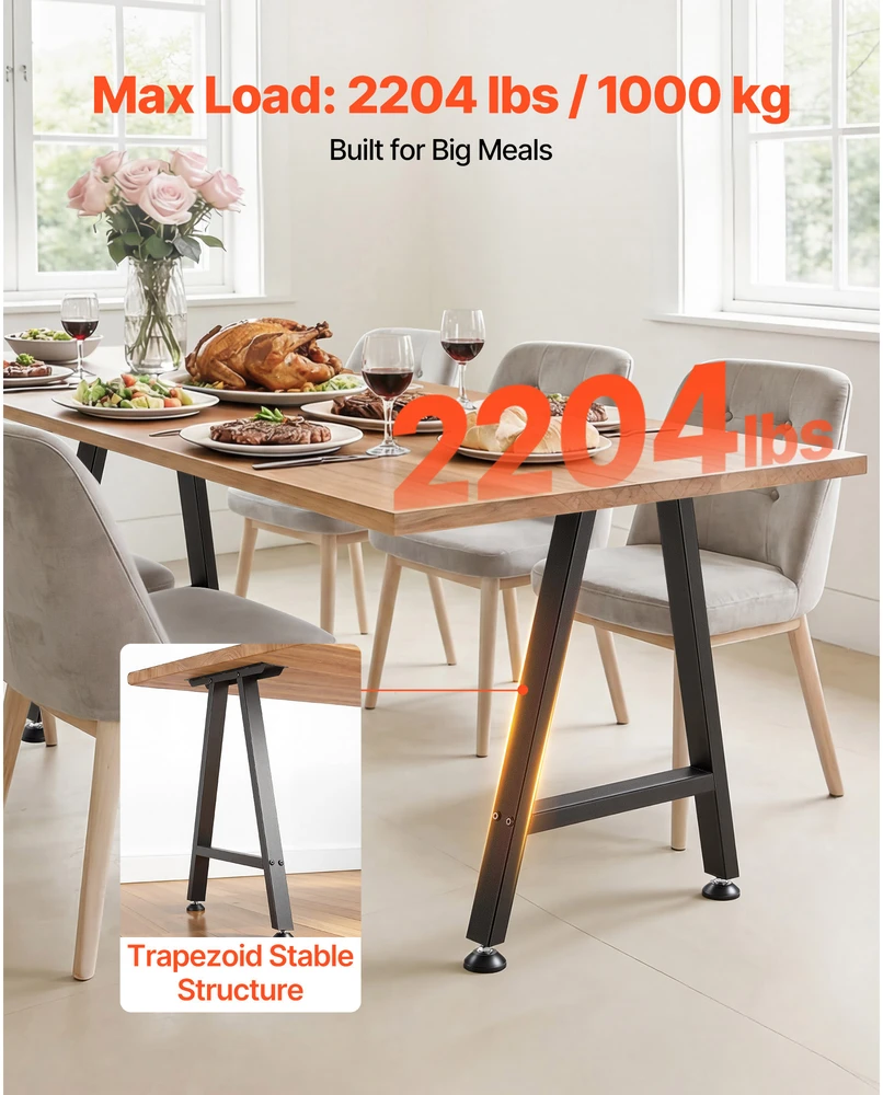 VEVOR Stalo kojos 740 x 550 mm trapezinės plieninės