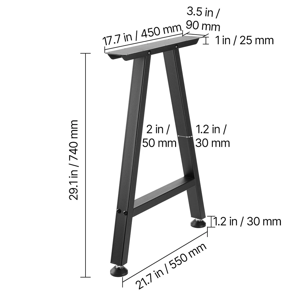 VEVOR Stalo kojos 740 x 550 mm trapezinės plieninės