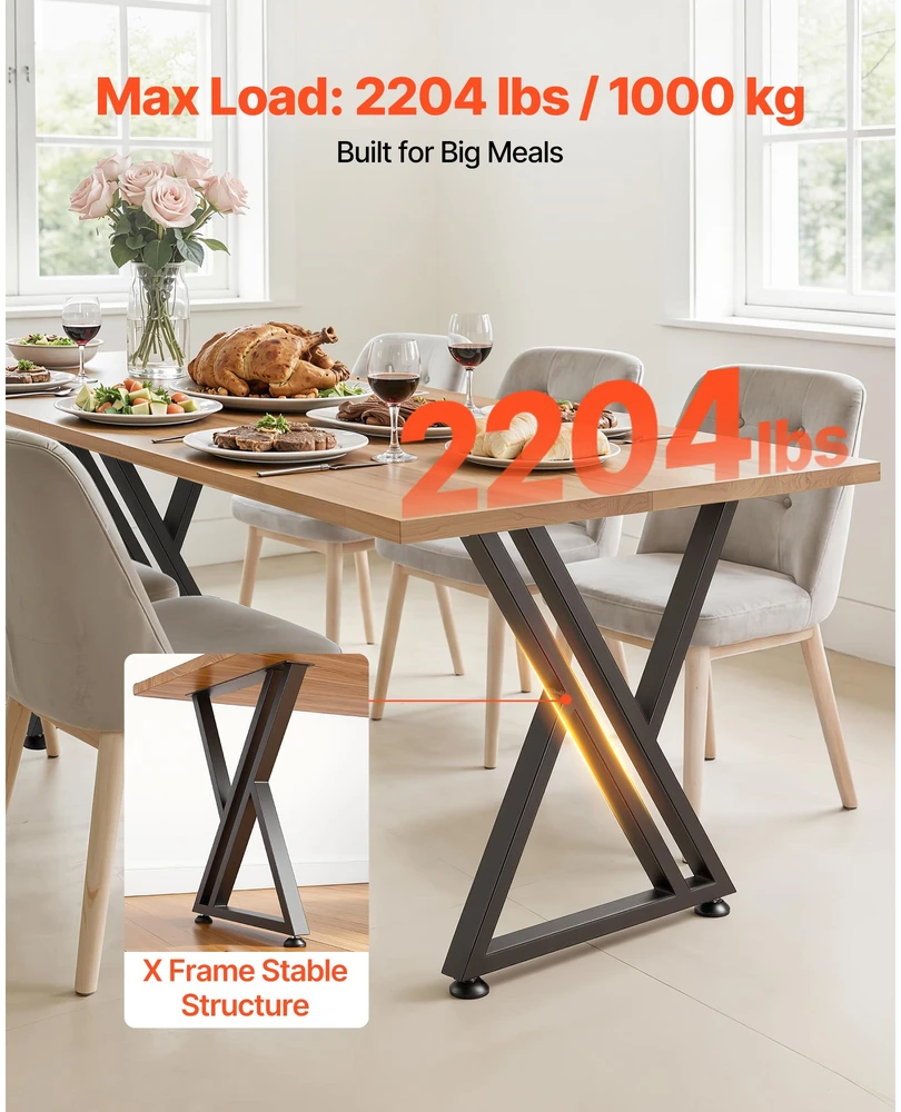 VEVOR Stalo kojos, plieninės, 740 x 610 mm
